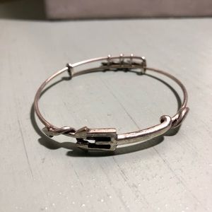 Alex and Ani Trident Pitchfork Silver Bangle